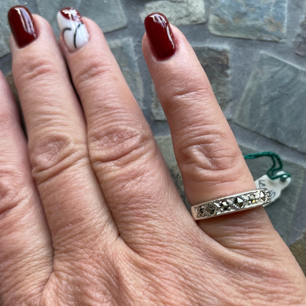 Marcasite sterling silver S925 ring